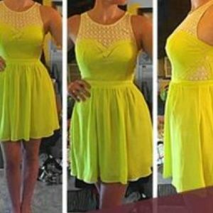 Greylin boutique neon yellow medium Easter Dress